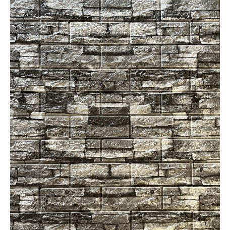 Tehlový 3D nástenný panel Dark Greek (70x77cm) - samolepiaci