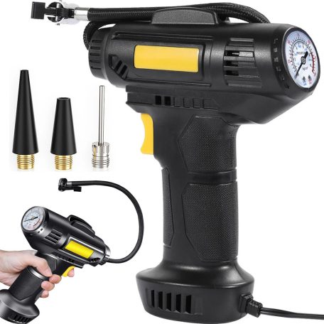 Prenosný mini kompresor do auta - 12V, 120W, 150PSI, 10 bar